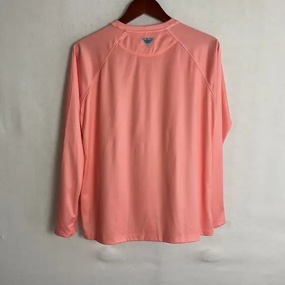 Columbia Womens Performance Fishing Gear Long Sleeve Flag Tee Pink XL - Picture 4 of 11